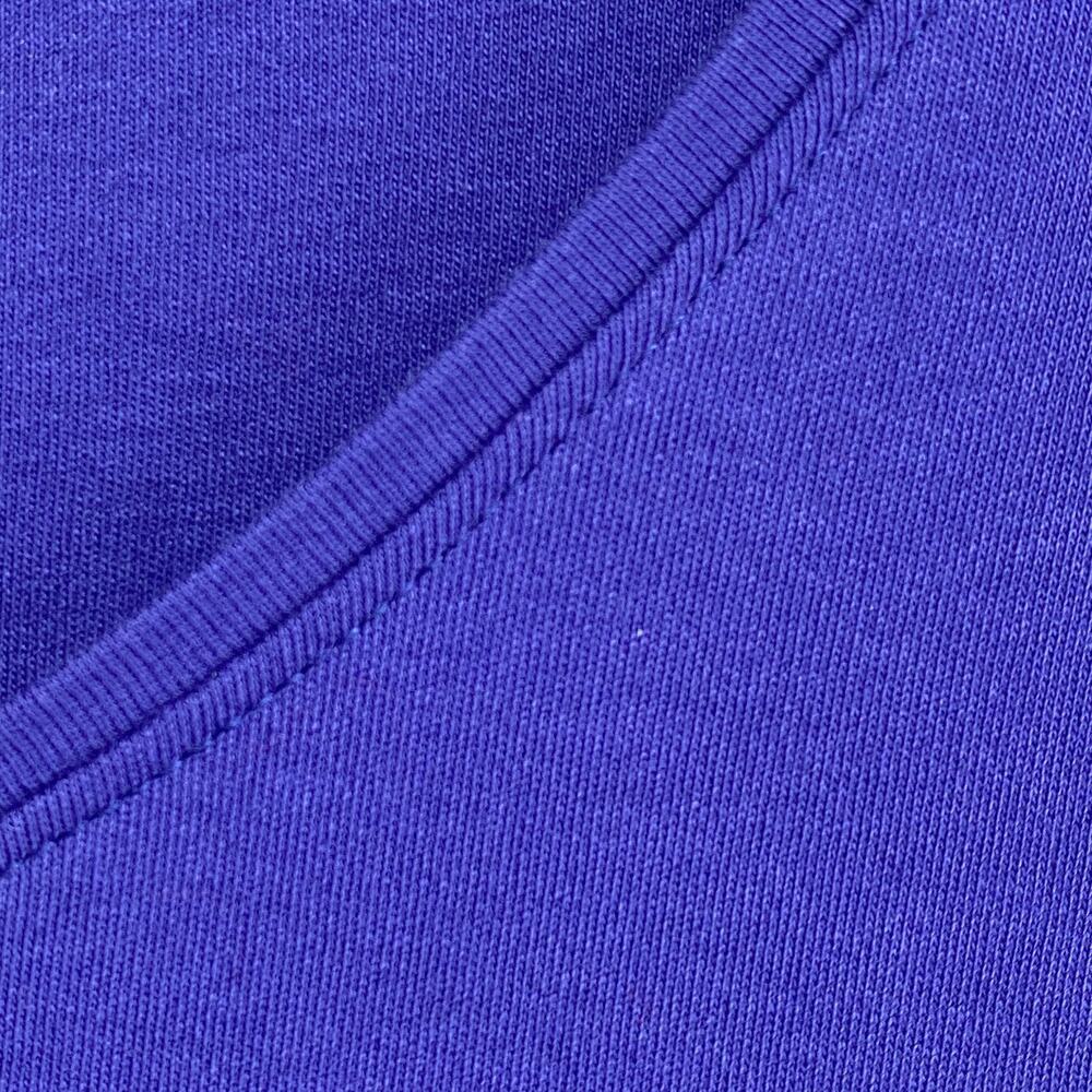 EILEEN FISHER Top L Organic Cotton Interlock Jersey Scoop Neck 3/4 Sleeve Purple - Picture 6 of 10
